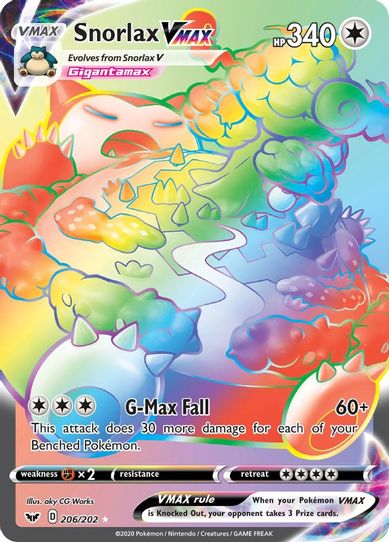 Snorlax VMAX (Secret) (206/202) [Sword & Shield Base Set]