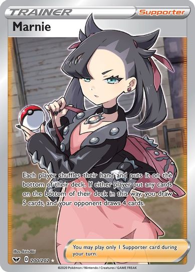 Marnie (Full Art) (200/202) [Sword & Shield Base Set]