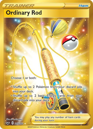 Ordinary Rod (Secret) (215/202) [Sword & Shield Base Set]