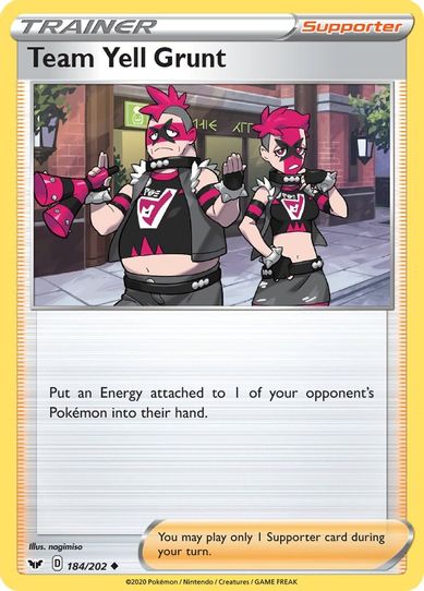 Team Yell Grunt (184/202) [Sword & Shield Base Set]