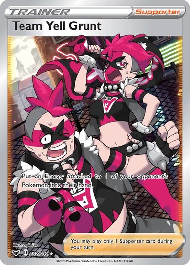 Team Yell Grunt (Full Art) (202/202) [Sword & Shield Base Set]