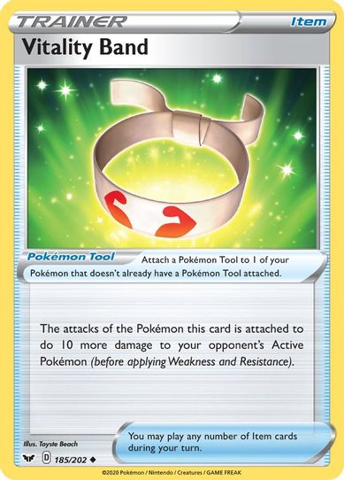 Vitality Band (185/202) [Sword & Shield Base Set]