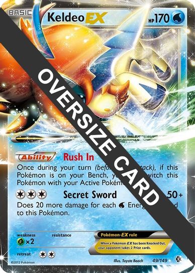 Keldeo EX 49/99 (Boundaries Crossed) (49/99) [First Partner Pack Jumbo Cards]