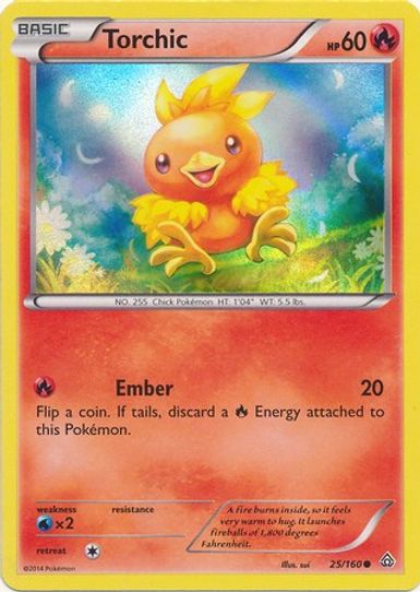 Torchic (Sheen Holo) (25/160) [Miscellaneous Cards & Products]