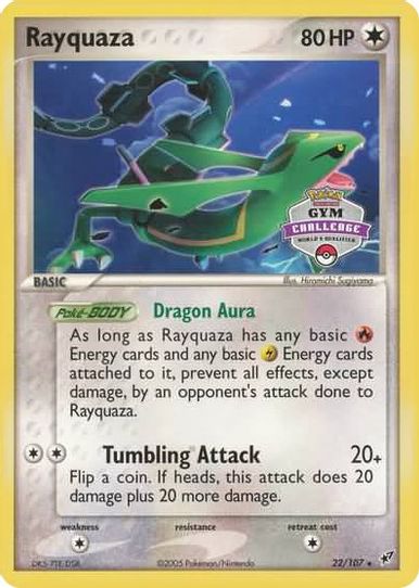 Rayquaza 22/107 (2004 2005 Gym Challenge) [League & Championship Cards]