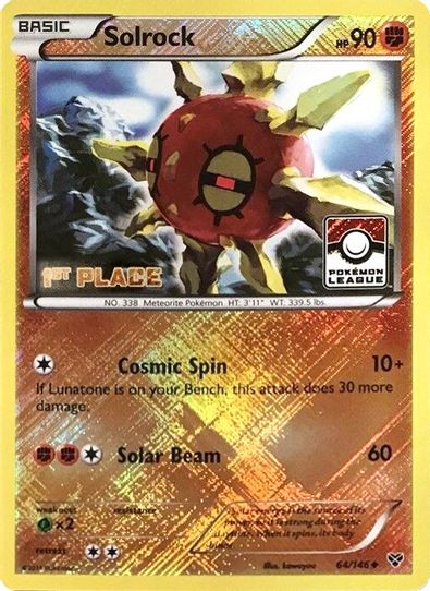 Solrock 64/146 (League Promo) [1st Place] [League & Championship Cards]