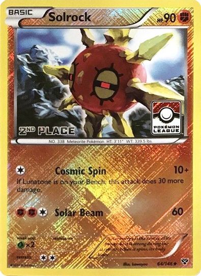 Solrock 64/146 (League Promo) [2nd Place] [League & Championship Cards]
