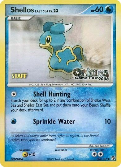 Shellos East Sea 106/132 (Origins Game Fair 2008) [Staff] [Nintendo Promos]