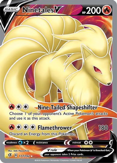Ninetales V (Full Art) (177/192) [Sword & Shield: Rebel Clash]