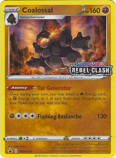 Coalossal SWSH024 (Prerelease Promo) (SWSH024) [SWSH: Sword & Shield Promo Cards]
