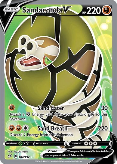 Sandaconda V (Full Art) (184/192) [Sword & Shield: Rebel Clash]