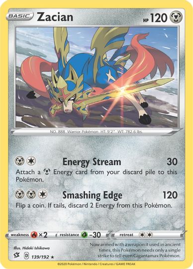 Zacian 139/192 (Cracked Ice Holo) [Deck Exclusives]
