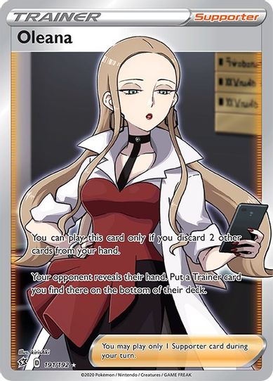 Oleana (Full Art) (191/192) [Sword & Shield: Rebel Clash]