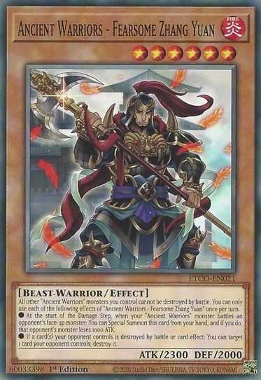 Ancient Warriors - Fearsome Zhang Yuan (ETCO-EN021) [Eternity Code]
