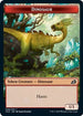 Dinosaur // Human Soldier Double-sided Token [Ikoria: Lair of Behemoths]