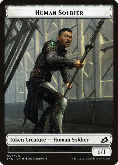 Cat // Human Soldier Double-sided Token [Ikoria: Lair of Behemoths]