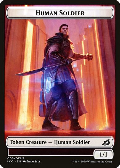 Cat // Human Soldier Double-sided Token [Ikoria: Lair of Behemoths]