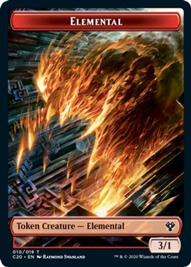 Angel // Elemental Double-sided Token [Commander 2020]