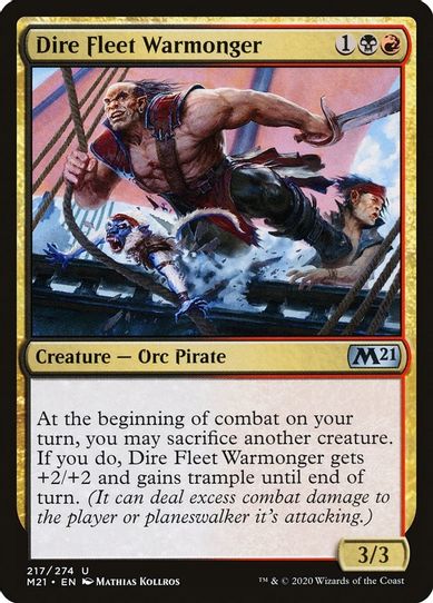 Dire Fleet Warmonger (217) [Core Set 2021]
