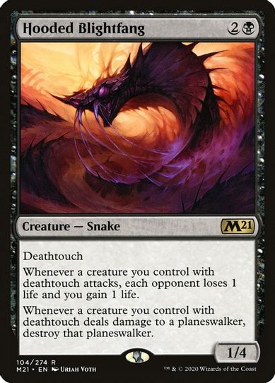 Hooded Blightfang (104) [Core Set 2021]