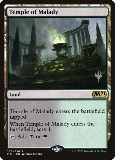 Temple of Malady (253) [Promo Pack: Core Set 2021]