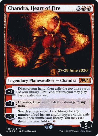 Chandra, Heart of Fire (135) [Prerelease Cards]