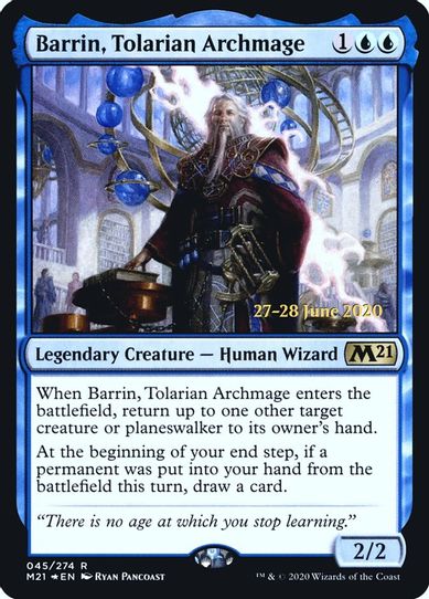 Barrin, Tolarian Archmage (45) [Prerelease Cards]