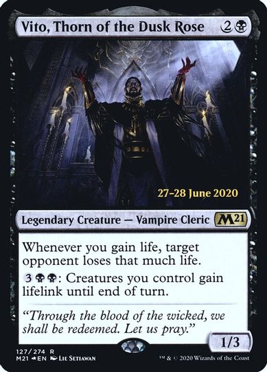 Vito, Thorn of the Dusk Rose (127) [Prerelease Cards]
