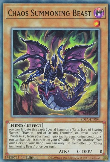 Chaos Summoning Beast (SDSA-EN004) [Structure Deck: Sacred Beasts]