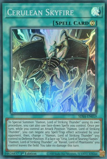 Cerulean Skyfire (SDSA-EN019) [Structure Deck: Sacred Beasts]