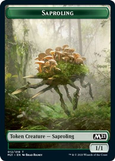 Angel // Saproling Double-sided Token (1) [Core Set 2021]