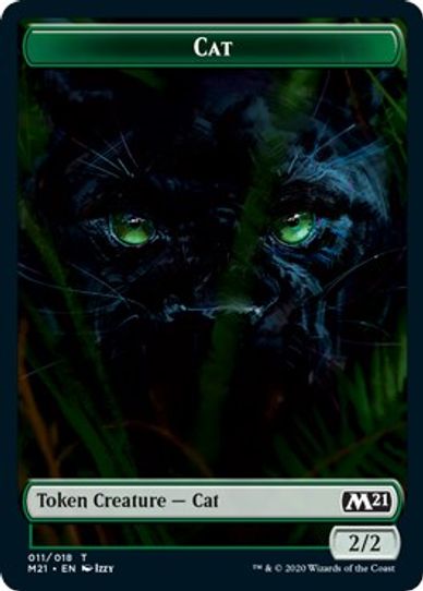 Cat // Goblin Wizard Double-sided Token (11) [Core Set 2021]