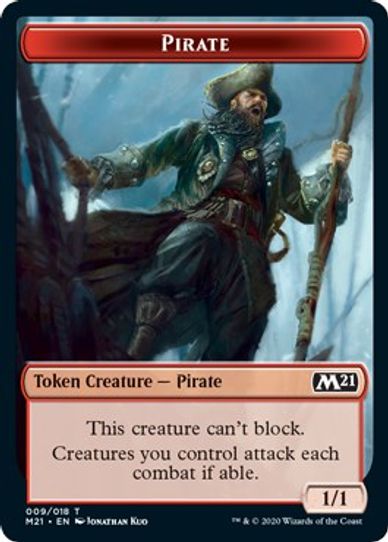 Cat // Pirate Double-sided Token (11) [Core Set 2021]