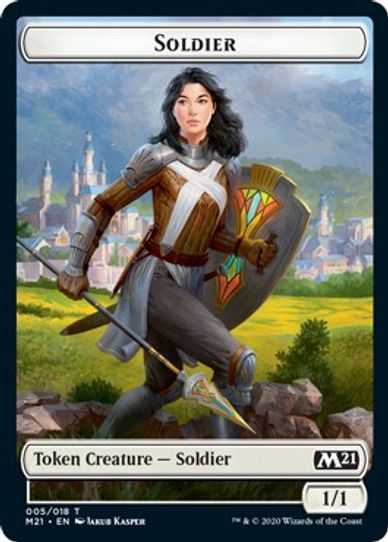 Cat // Soldier Double-sided Token (11) [Core Set 2021]