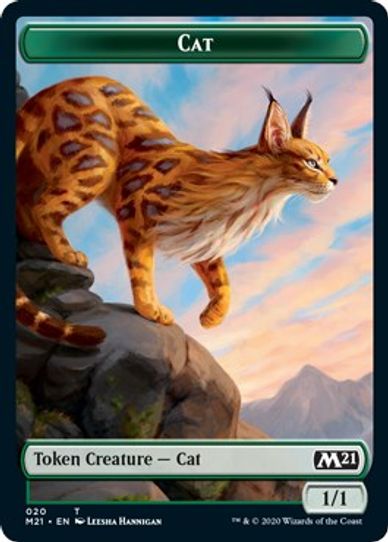 Cat // Zombie Double-sided Token (20) [Core Set 2021]