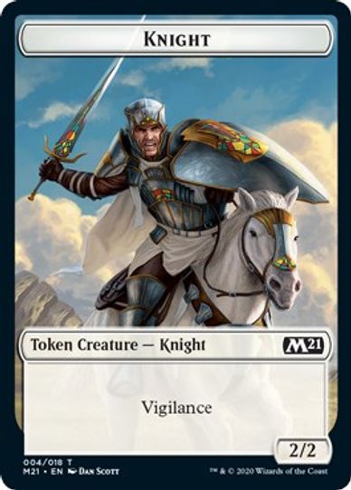 Knight // Pirate Double-sided Token (4) [Core Set 2021]
