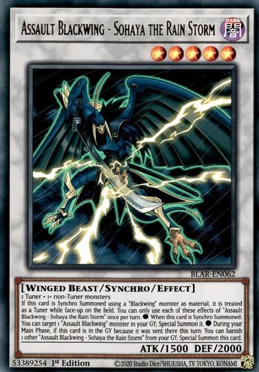 Assault Blackwing - Sohaya the Rain Storm (BLAR-EN062) [Battles of Legend: Armageddon]