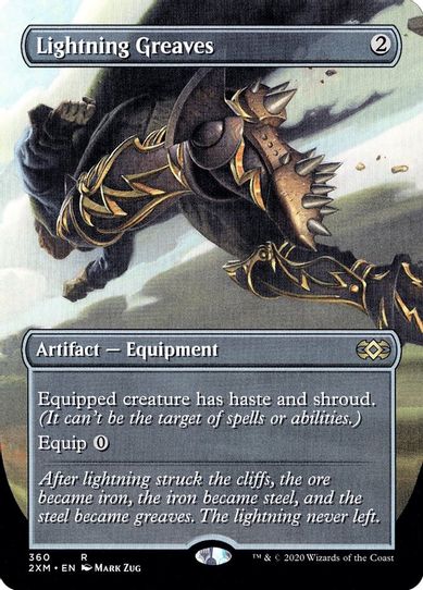Lightning Greaves (Borderless) (360) [Double Masters]