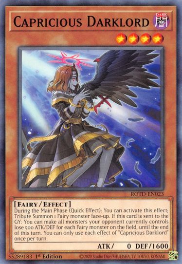 Capricious Darklord (ROTD-EN023) [Rise of the Duelist]