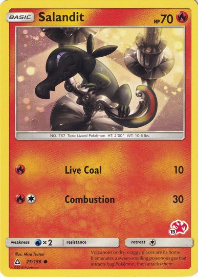 Salandit (# Charizard Stamped) (25/156) [Battle Academy]