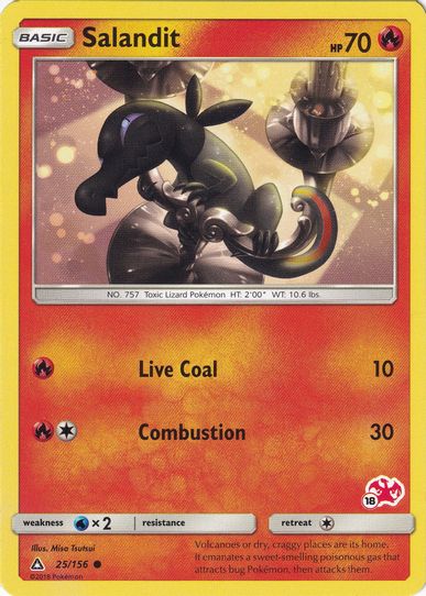 Salandit (# Charizard Stamped) (25/156) [Battle Academy]