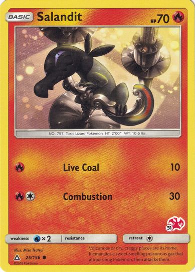 Salandit (# Charizard Stamped) (25/156) [Battle Academy]