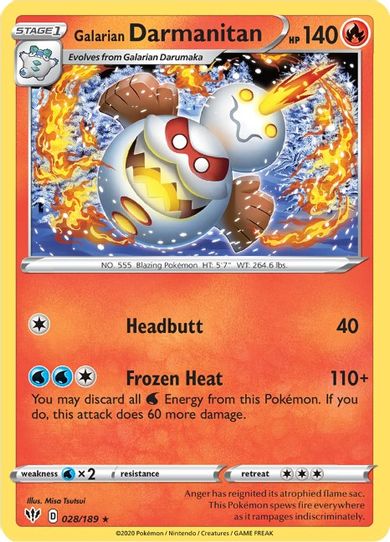 Galarian Darmanitan (28) (028/189) [Sword & Shield: Darkness Ablaze]