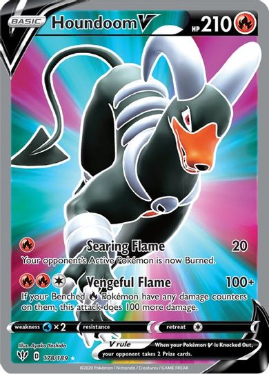 Houndoom V (Full Art) (178/189) [Sword & Shield: Darkness Ablaze]