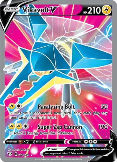 Vikavolt V (Full Art) (180/189) [Sword & Shield: Darkness Ablaze]