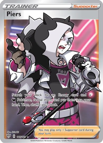 Piers (Full Art) (187/189) [Sword & Shield: Darkness Ablaze]