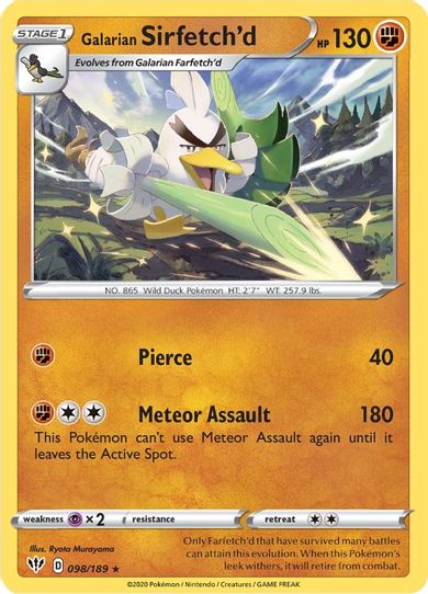 Galarian Sirfetch'd 98/189 (Cracked Ice holo) [Deck Exclusives]
