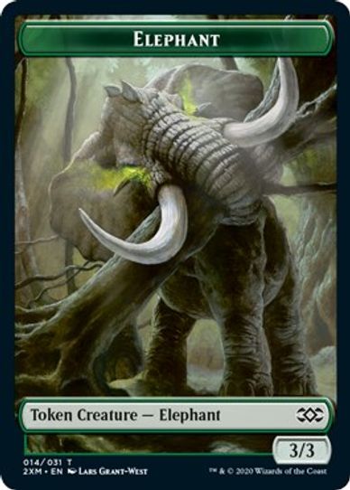 ElephantMarit Lage Double-sided Token [Double Masters]