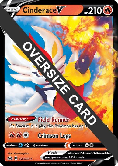 Cinderace V SWSH015 (SWSH015) [First Partner Pack Jumbo Cards]