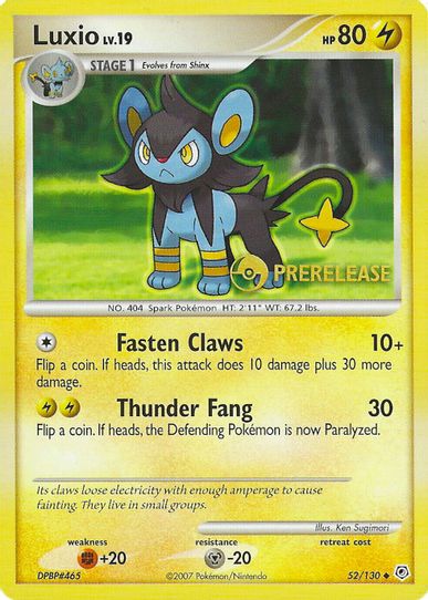 Luxio 52/130 (Prerelease Promo) [Nintendo Promos]